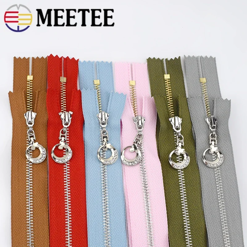 Meetee 10 sztuk 3 # metalowe zamki 15/18/20/25/30cm Close-end zamek do szycia Zip zestaw naprawczy DIY torby torebka odzież akcesoria