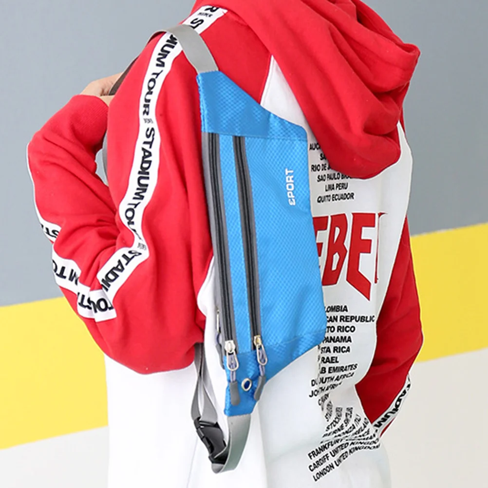 

Небесно-голубая поясная сумка-бананка для мужчин и женщин, для путешествий, походов, велоспорта, для использования без рук, спортивная поясная сумка для активного отдыха