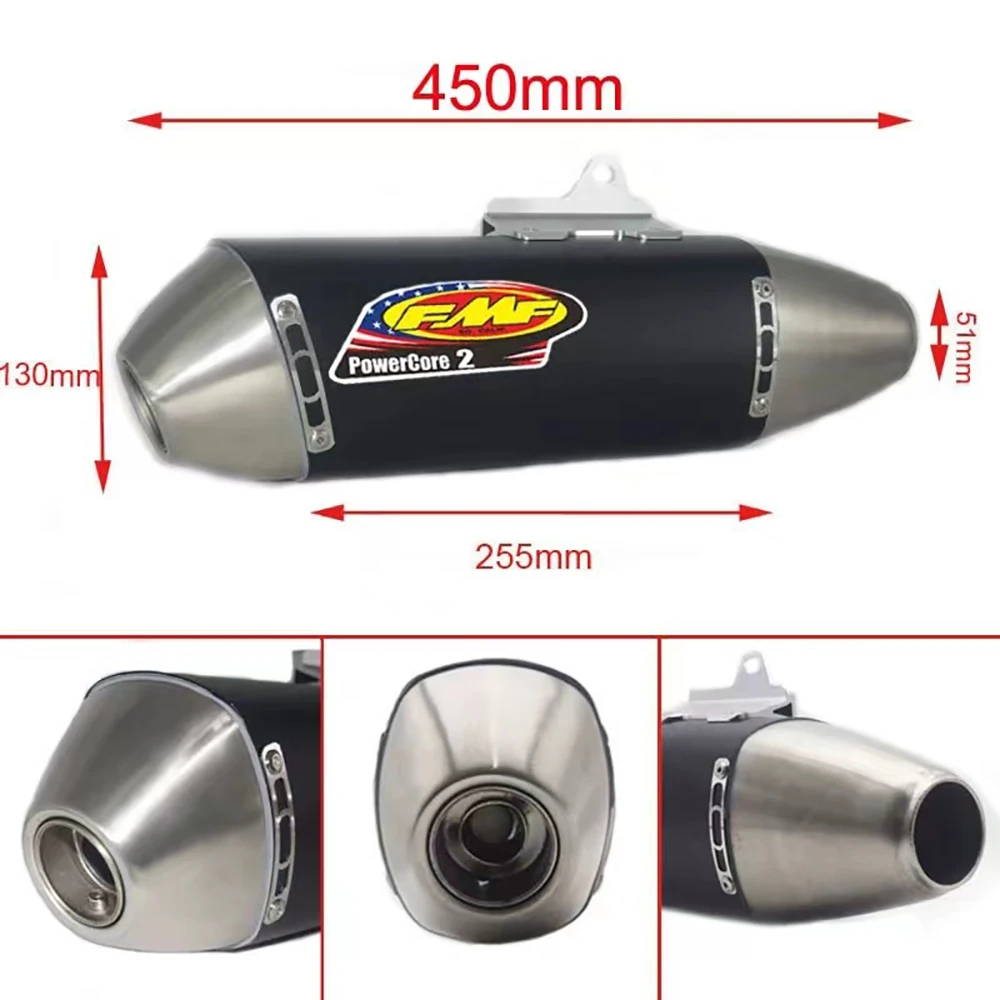 

51mm Motorcycle FMF Exhaust Pipe Muffler Motocross Escape Moto Universal for KTM 450 EXC WR450 RC390 CRF150F CRF230 CRF250F Etc