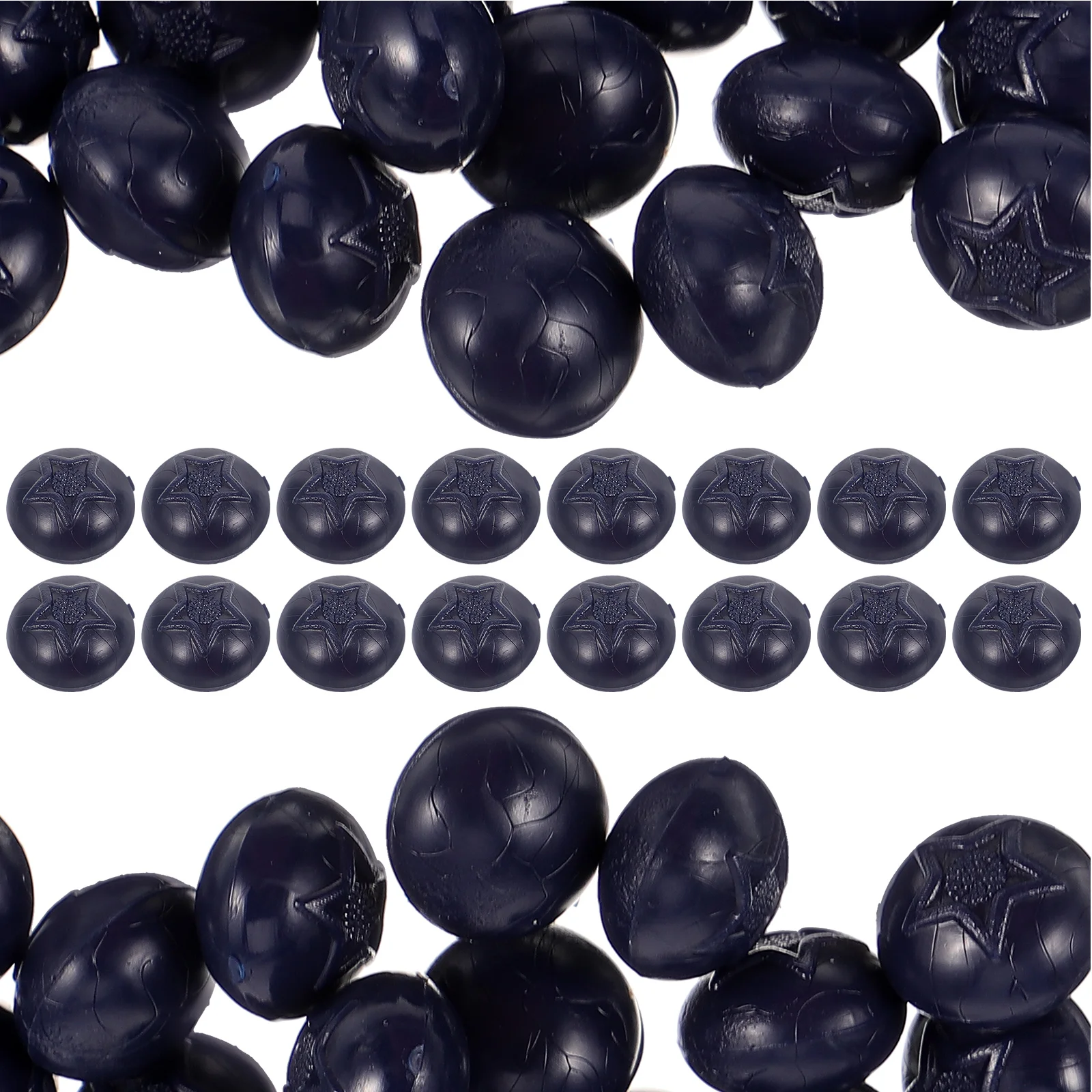 50 Pcs Simulated Blueberry Accessories Fake Blueberries Toy Faux Fruit Shop Display for Decorating Resin Small Crafts Lifelike
