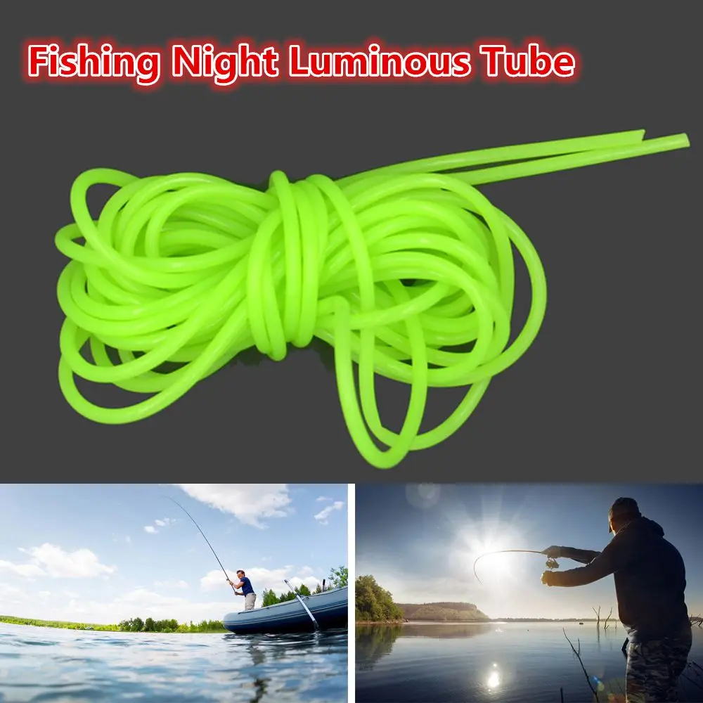

5M Green Fishing Tools Boat Fishing Night Luminous Hook Line Line Accessories Rig Hook Tube