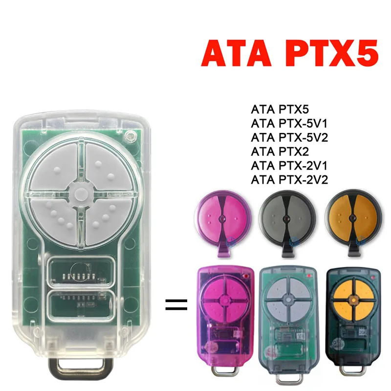 ATA PTX5 Triocode V2 V1 PTX 5V2 5V1 PTX2 2V1 2V2 GDO باب المرآب التحكم عن بعد فتحت باب المرآب مفتاح 433.92 ميجا هرتز رمز المتداول #1
