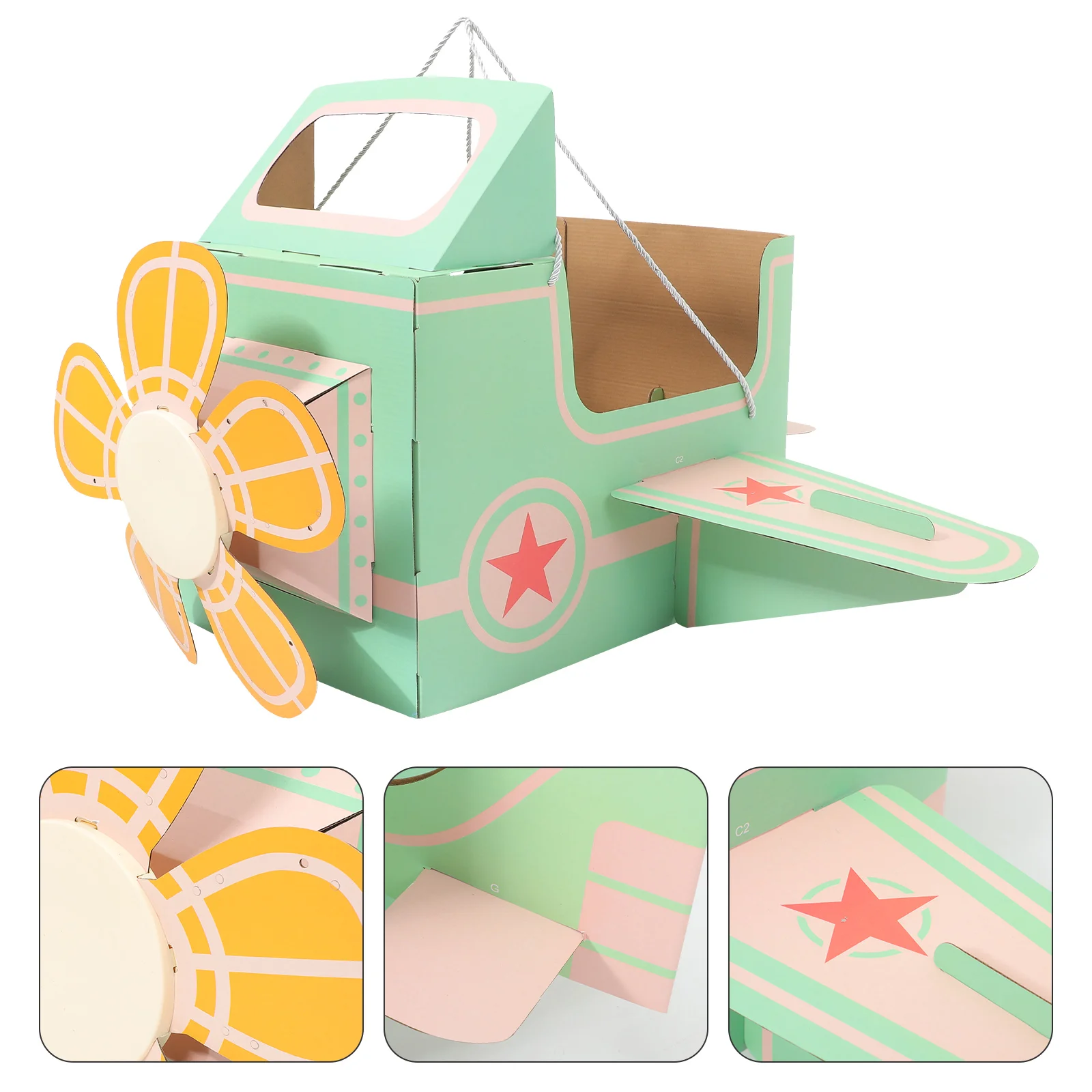 Wearable Airplane Toys Kids Cardboard Costume Paper Carton Toddler DIY Making Aircraft Educational Clothing