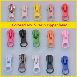10pcs Colorful No.5 Resin Zipper Head For Down Jacket Clothes Double Open Double Head Detachable High-end DIY Sewing Accessories