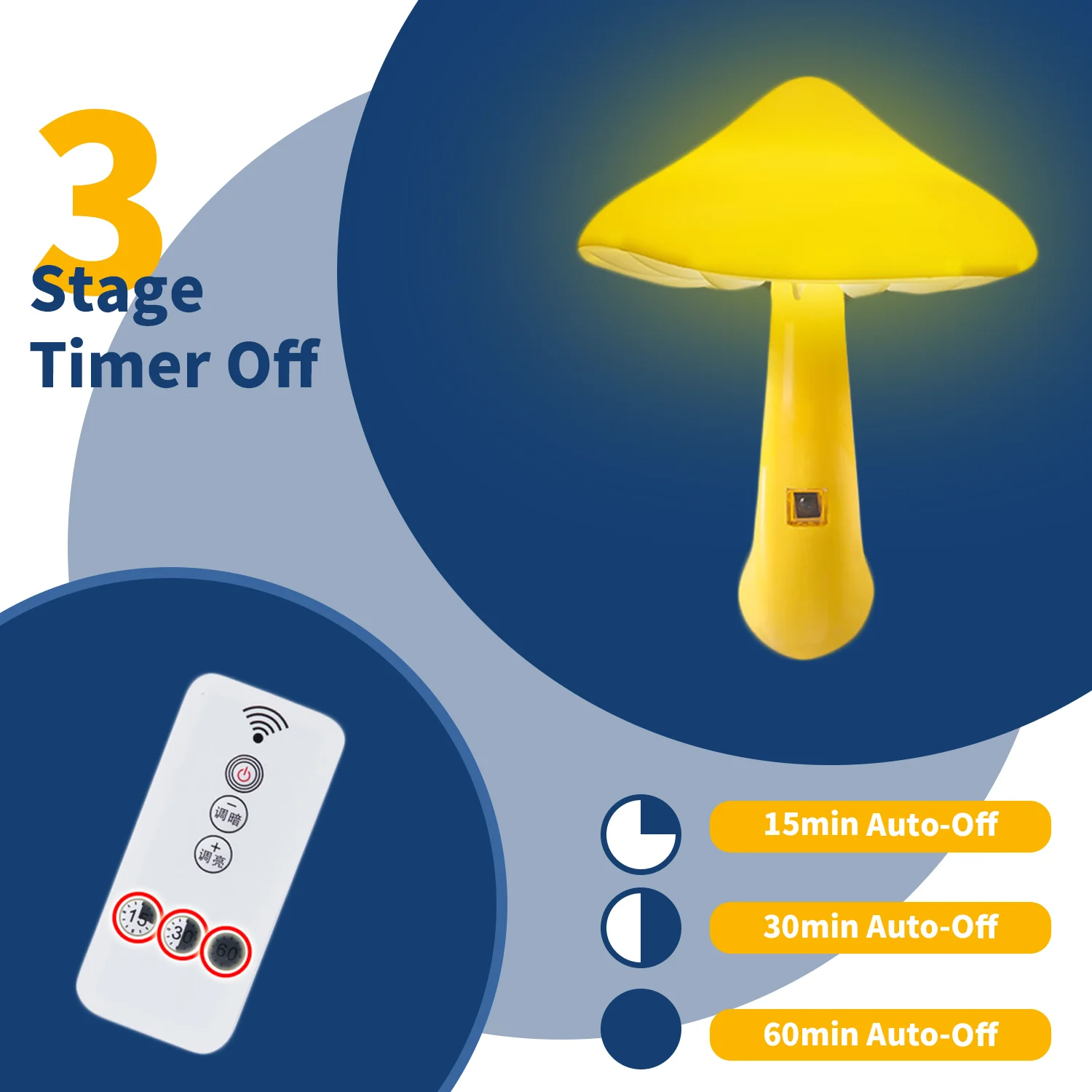 أضواء ليلية LED على شكل فطر مع مستشعر تلقائي عن بعد، ديكور غرفة النوم، مصابيح الحائط، مستشعر التحكم في الضوء، ضوء غرفة النوم #3