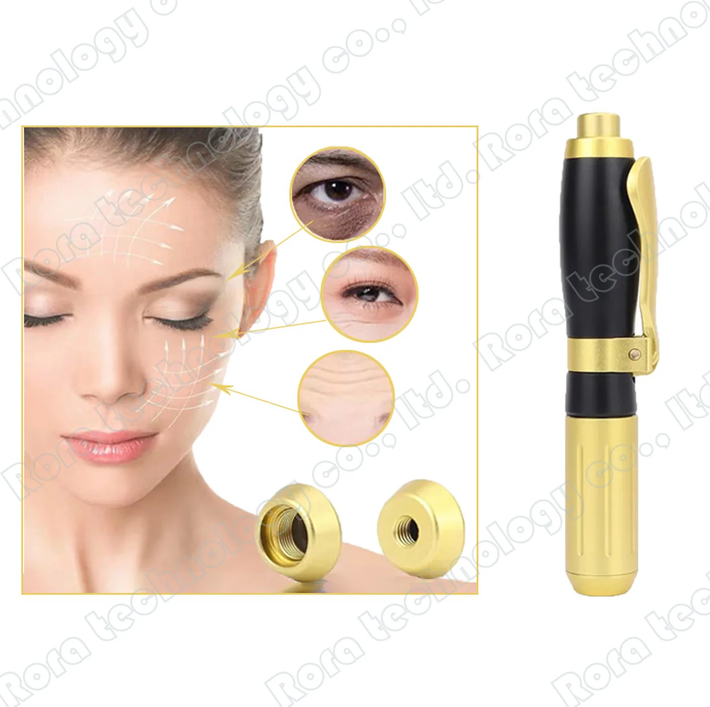 

Hyaluron Pen With Two Heads Hyaluronic Acid Pen For Lip Lift Anti Wrinkle 0.3Ml 0.5Ml Atomizer Injector