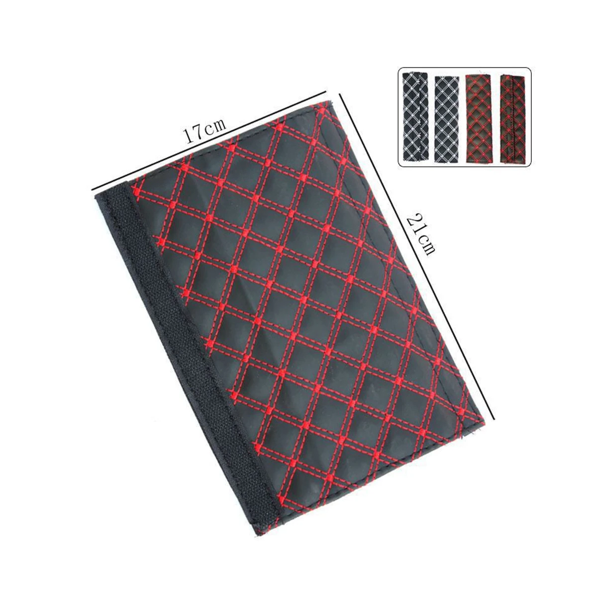 

2pcs Shoulder Cover Car Protection Padded Strap Red Color Adult Women Breathable Comfortable