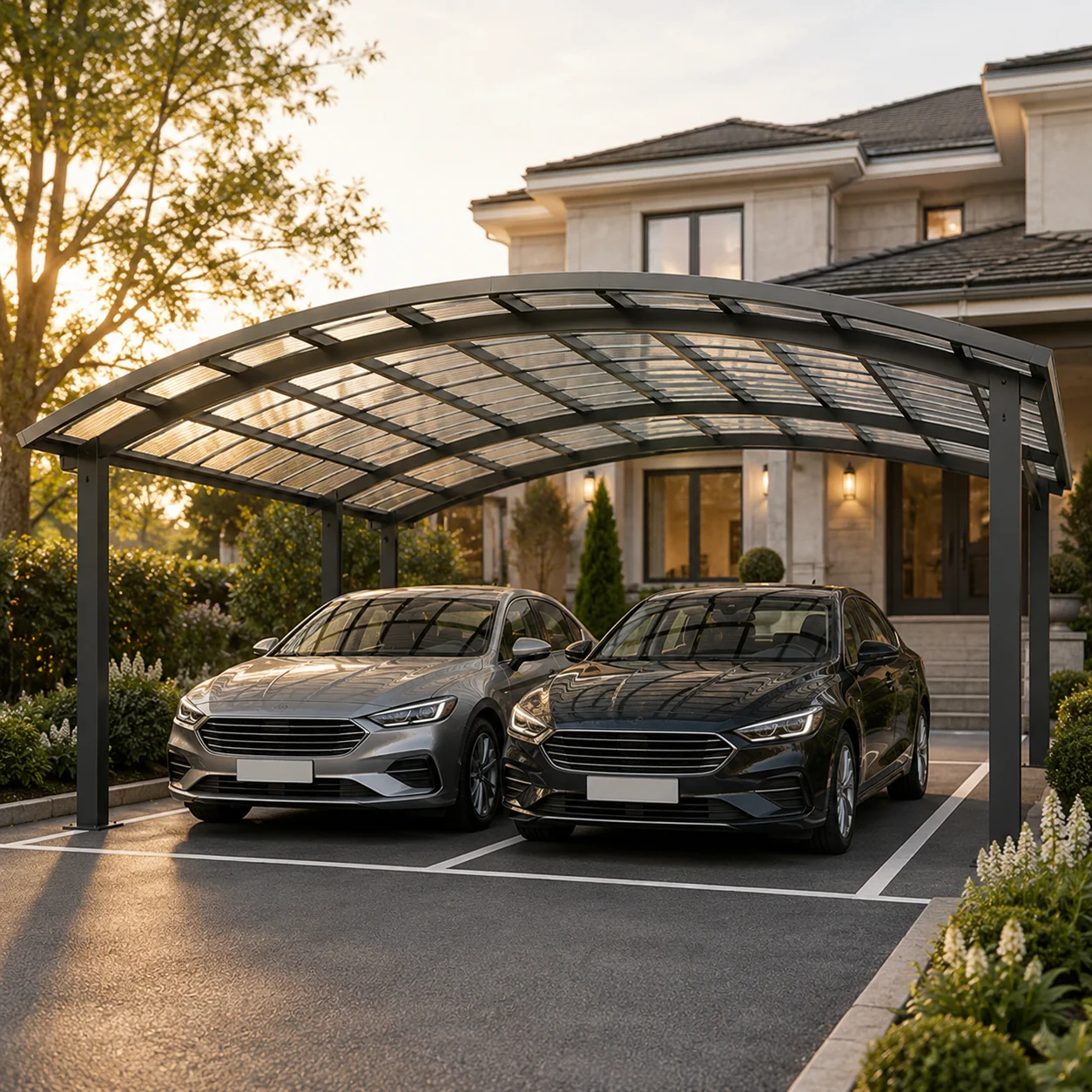 Suitable for Outdoor Use Villas Car Shelter Multi Functional Open Air Heavy Duty Car Parking Economical and Practical Carport