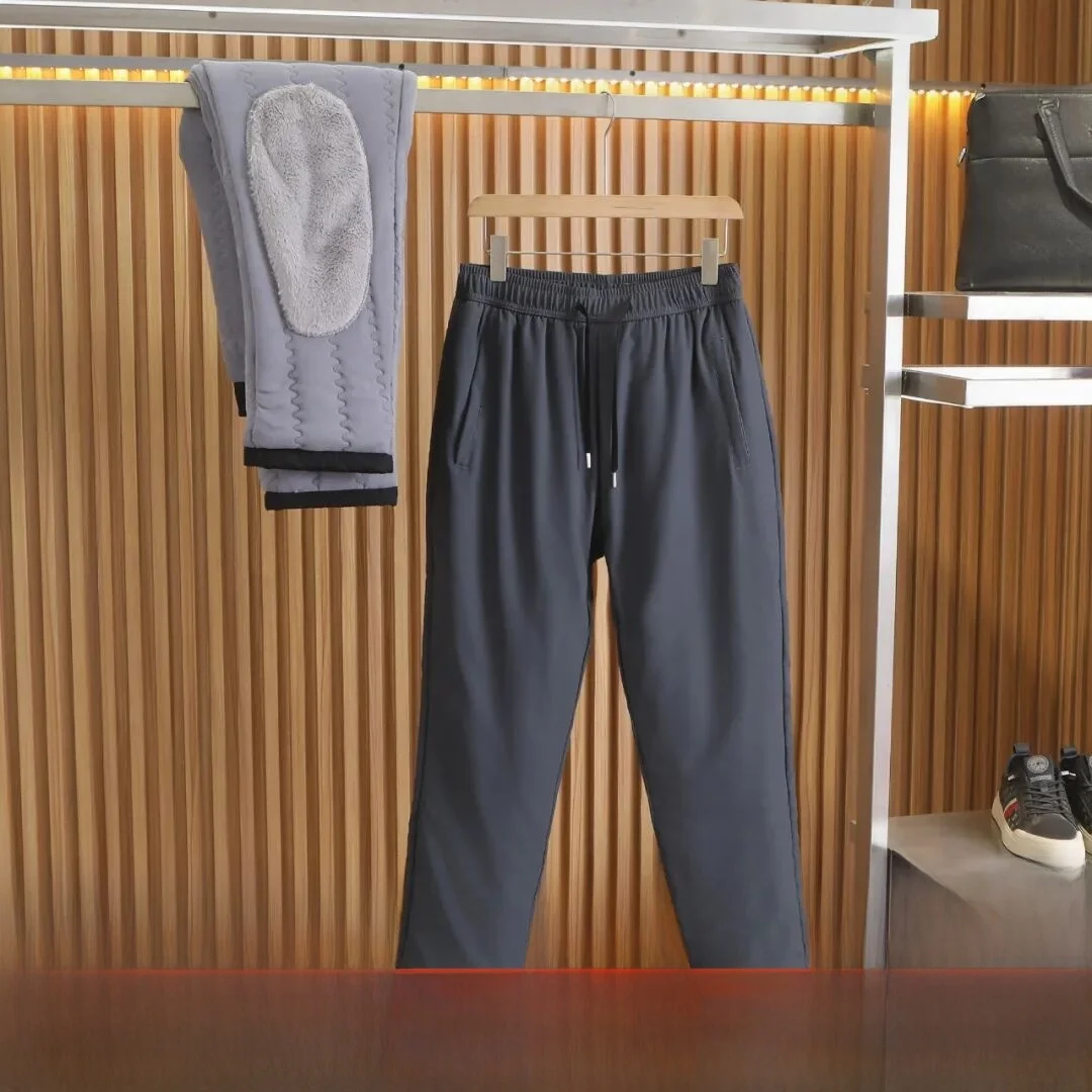 

Мужские водонепроницаемые хлопковые брюки Thiened Fce на подкладке, ветрозащитная футболка, теплые наколенники, повседневные длинные брюки, модные молодежные брюки...