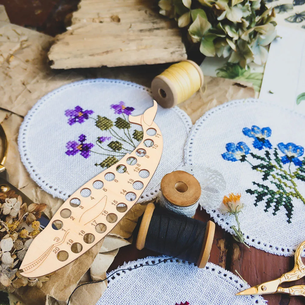 

3 Pcs Wooden Thread Winding Plates Durable Sewing Tools Yarn Storage Organizer Embroidery Bobbins Practical Life