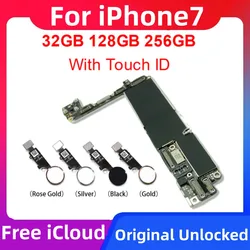 Original Motherboard For IPhone 7  Motherboards No ID Account Logic Board Mainboard With Touch ID Motherboard Mainboard