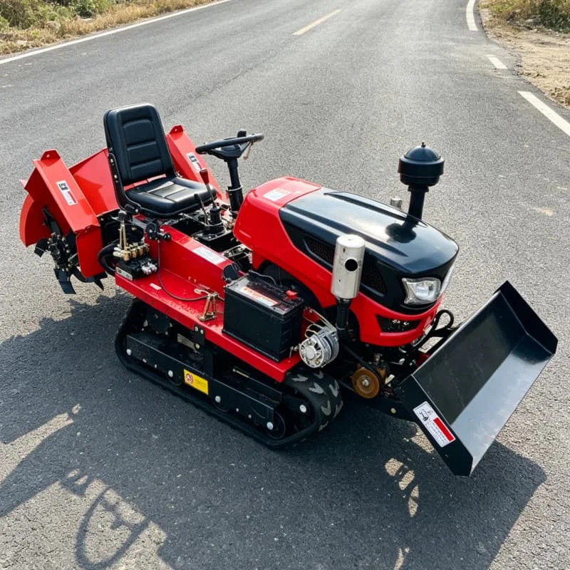 Customized Ride-on Crawler Rotary Tiller, Easy-to-operate Crawler Cultivator, Hot-selling Farm Ploughing & Tilling Equipment