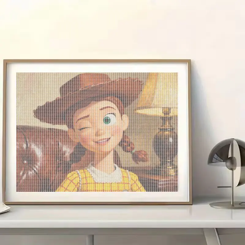 1 шт. Disney Pixar Toy Story Jessie Diamond Painting, 5D Full Drill Cartoon Cowgirl Winking Girl Art Kit, Большая картина драгоценных камней своими руками,