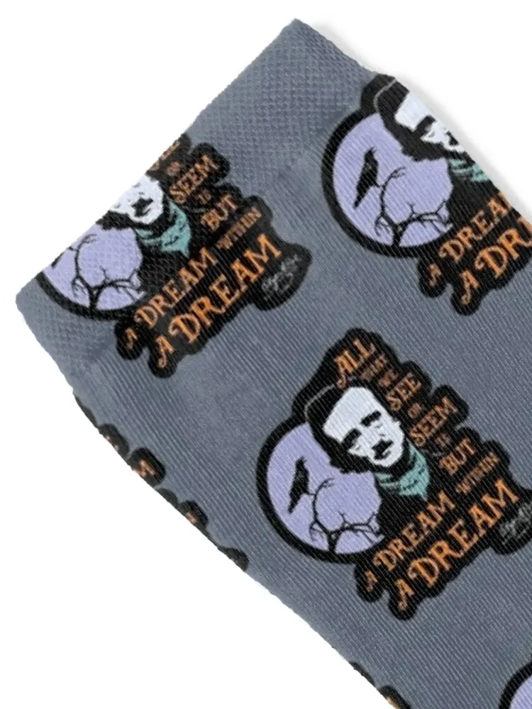 Edgar Allan Poe Dream Within A Dream Socks tennis cartoon sports and leisure Socks Girl Men's