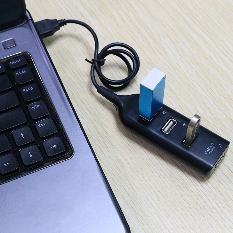 4 portowy Hub USB z kablem Mini rozdzielacz USB wykorzystuje gniazdo wielokrotne Adapter o wysokiej prędkości zasilania dla akcesoria do notebooków