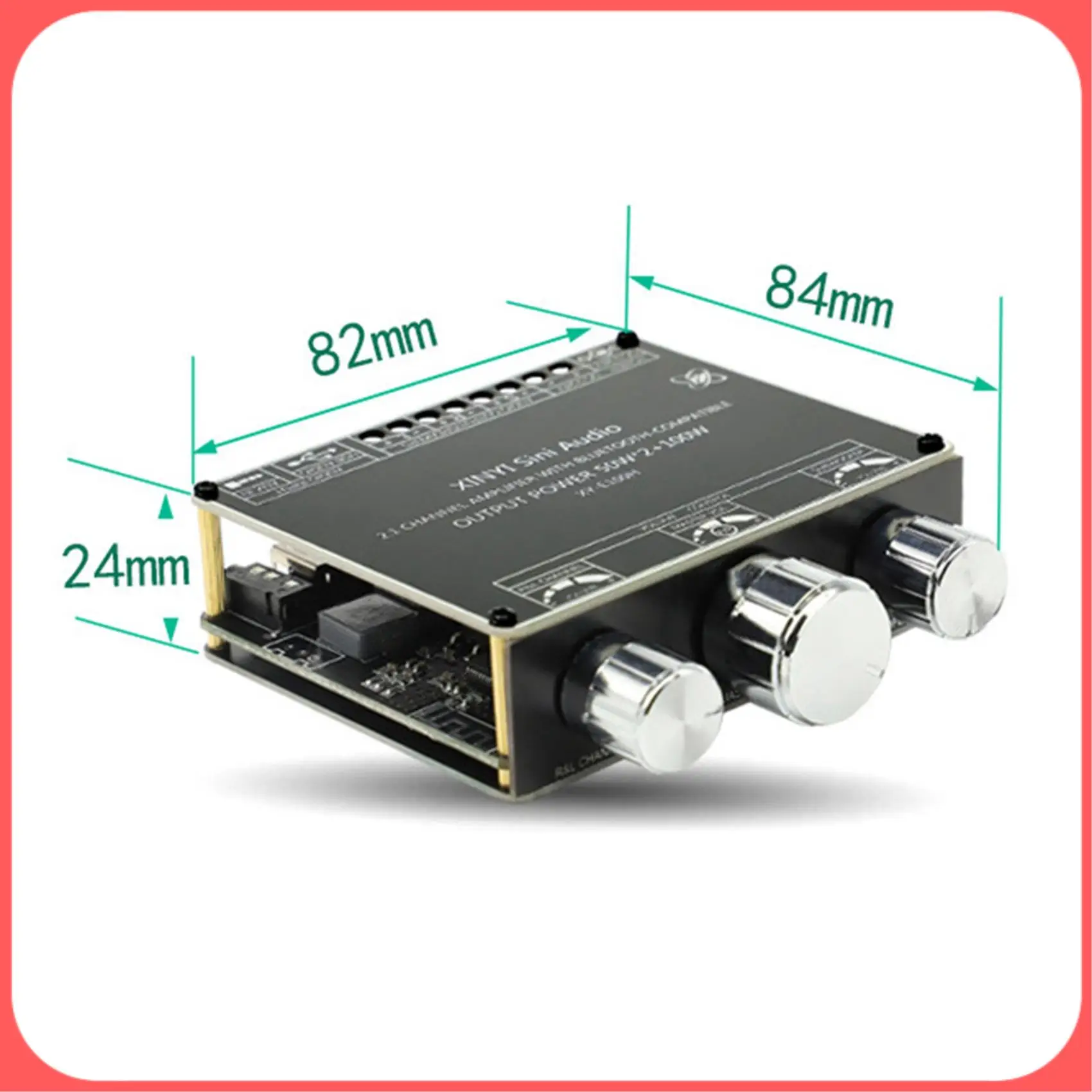 

X12A-E100H 2.1 Channel Bluetooth 5.1 Audio Amplifier Board Module TPA3116D2 50Wx2+100W High Power Subwoofer Amplifier Board