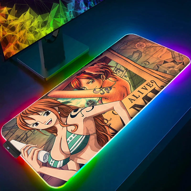 

RGB компьютер Varmilo клавиатура светодиодный коврик для мыши цельный Nami подсветка игровые аксессуары геймерский ковер настольный коврик XXL аниме коврик для мыши