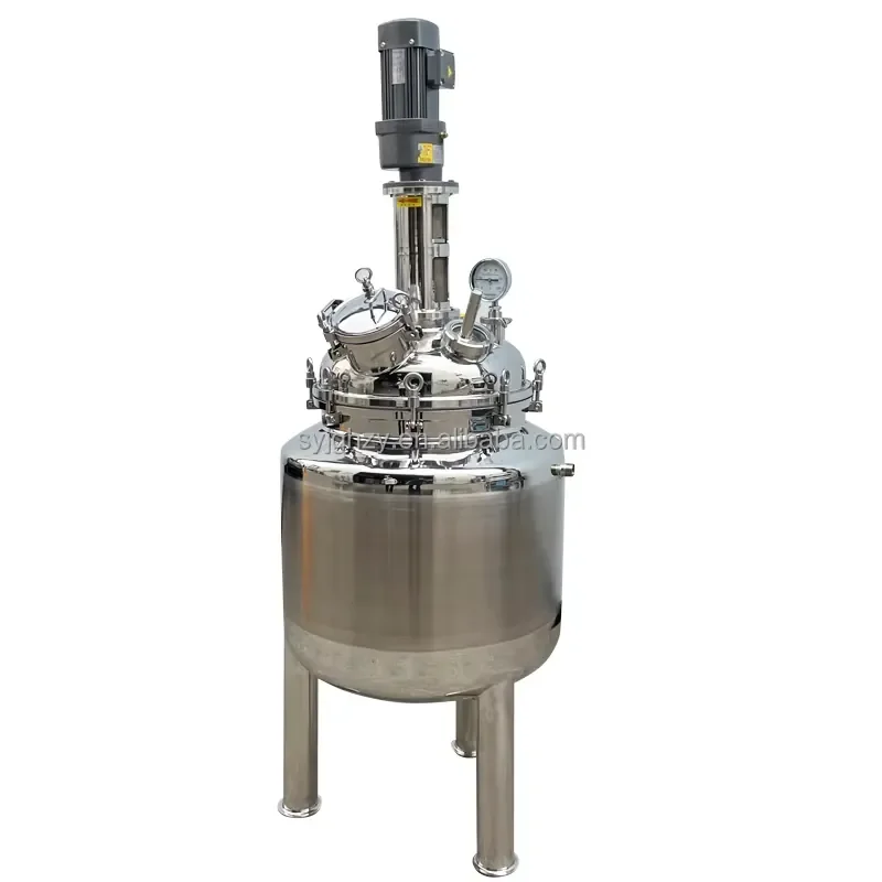 Atmospheric Pressure Stainless Steel Multifunctional Reaction Kettle with Internal and External Coil Steam Heating