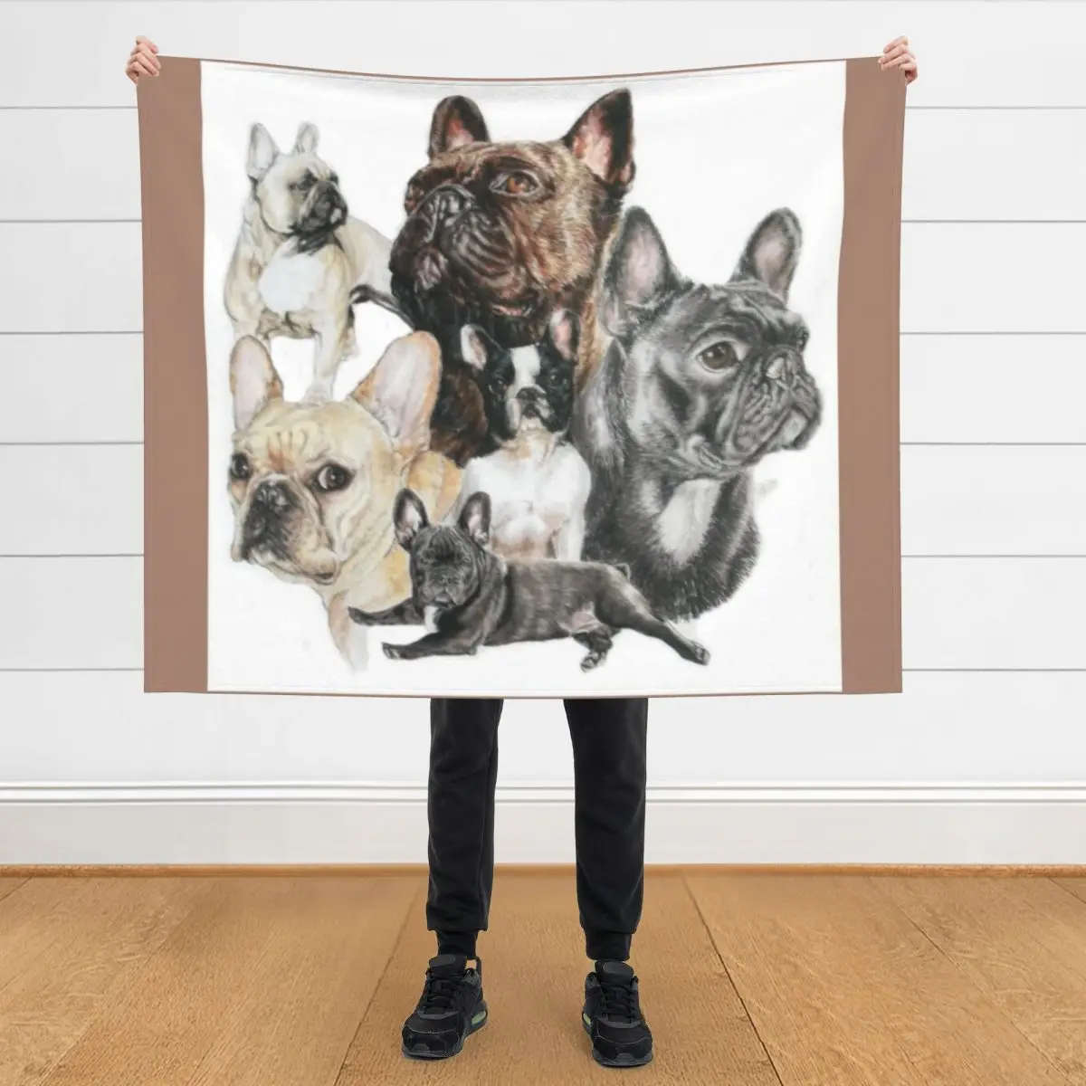 

French Bulldog Montage Throw Blanket Sofa Quilt valentine gift ideas Blankets For Sofas funny gift Blankets