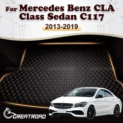 Car trunk mat for Benz CLA class C117 sedan 2013 2014 2015 2016 2017-2019 Cargo Liner Carpet Interior Parts Accessories Cover
