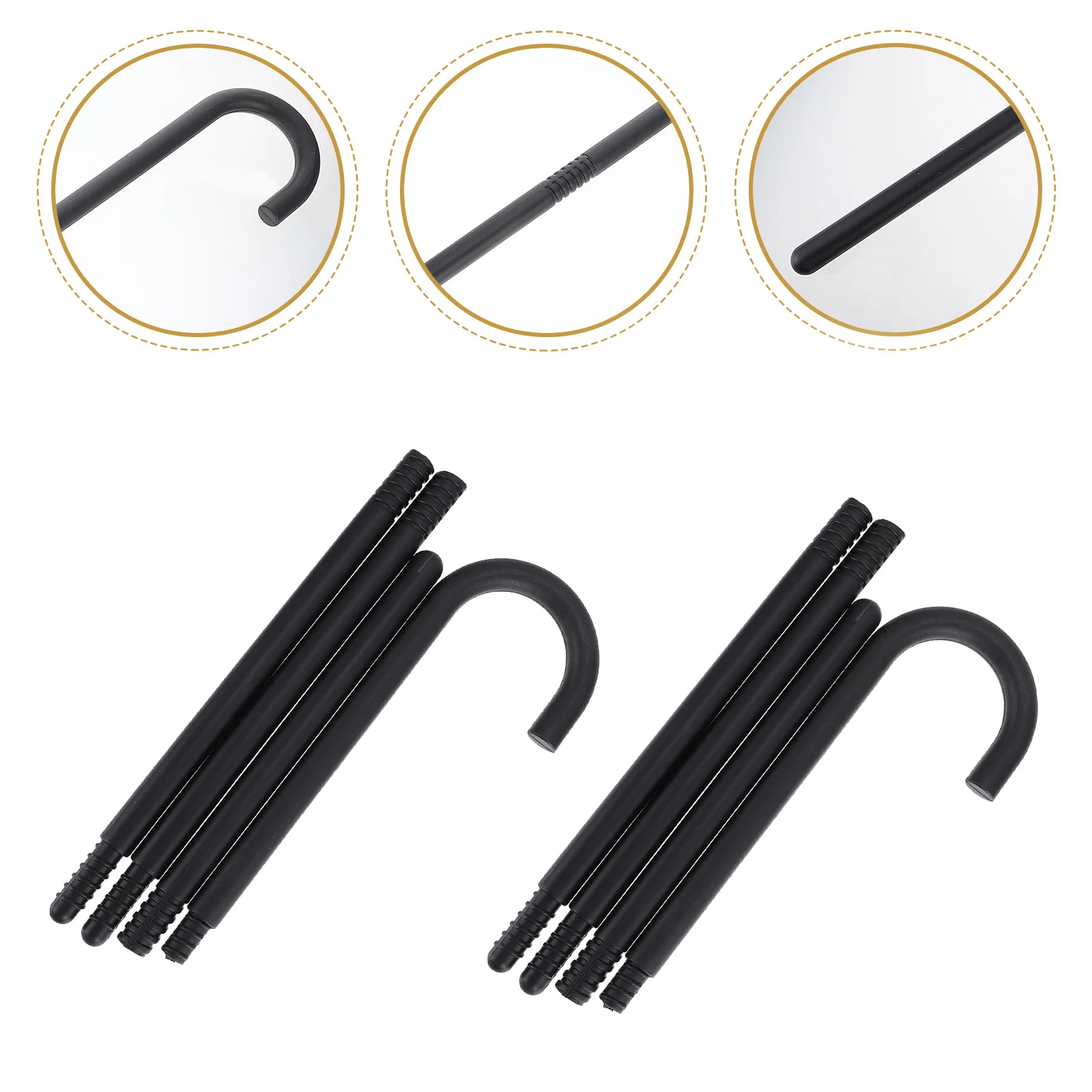 2 Pcs Crutch Party Props Child Wands Theatrical Dance Cane Plastic Hand Clappers Entertainment Toys