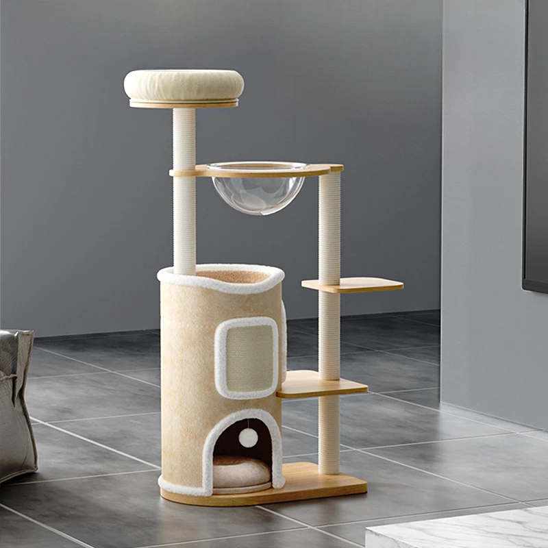 

Рамка для кошек Sisal, деревянная оправа для скалолазания, в форме капсулы, интегрированная маленькая зимняя теплая многослойная