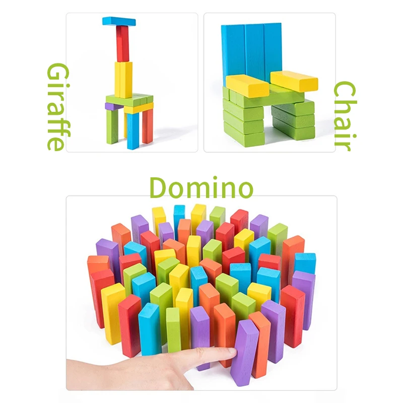 Children's Wooden Stacking High Balance Puzzle Stacking Wood Drawing Building Blocks Balance Board Game Toy