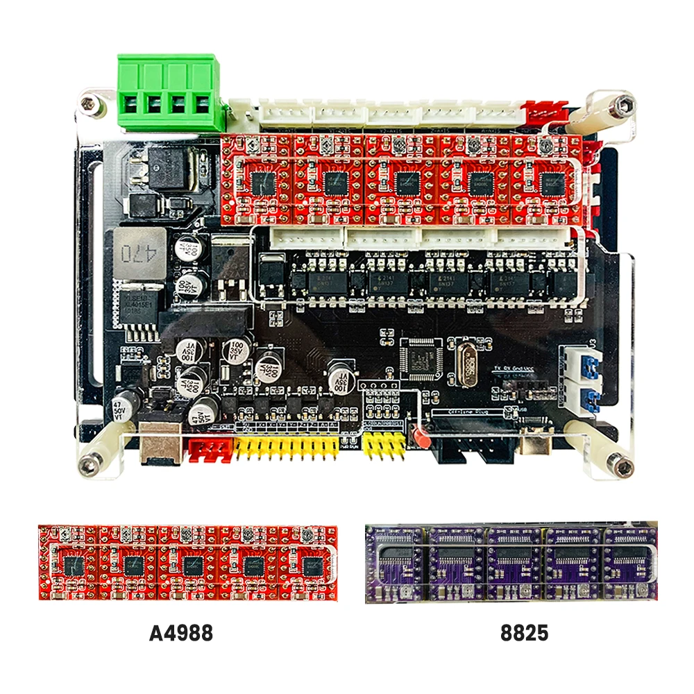 CNC 4AXIS Controller MCU32 Bit 32GRBL Stepper Motor Driver XYZA  Axis Driver Board Spport 500W Spindle for CNC Milling Machine