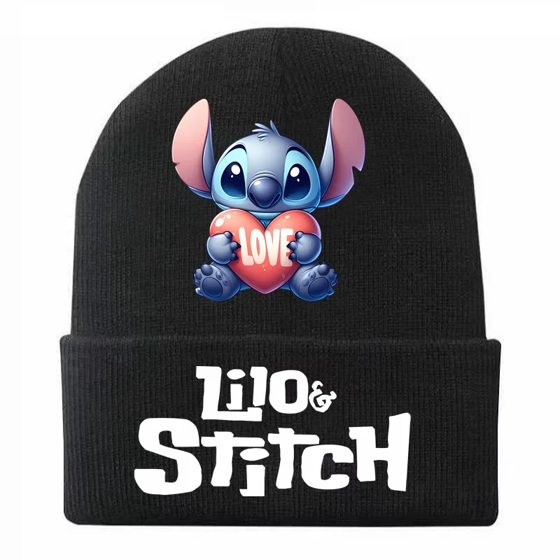 Disney Lilo & Stitch Children\'s Beanies Cute Stitch Knitted Skullies Hat Winter Warm Cap Hat Boy Girl Bonnet Birthday Gifts