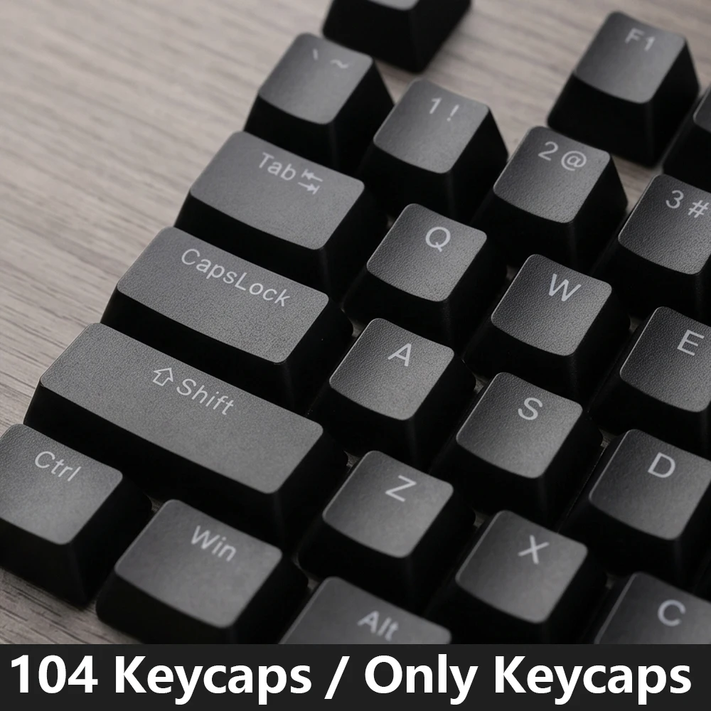 104 Stück Universelle Mechanische Tastatur-Tastenkappen ABS OEM-Höhe Hintergrundbeleuchtung Portugiesisch Arabisch Spanisch Französisch Deutsch Für Gaming und Büro