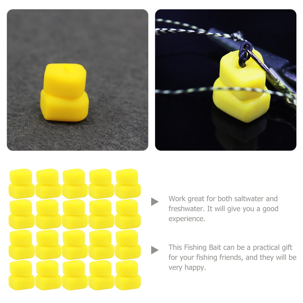 

100pcs Fishing Grain Fishing Supplies Fake Corn Grain Baits Lure Tpe Carp Corn Supplies Realistic Attract Fish Reusable