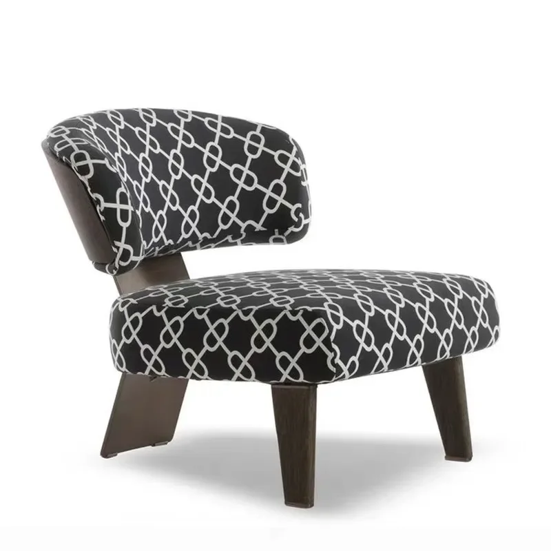 

Минималистичное кожаное кресло-софа, дизайнерское, современное, для гостиной, в простом художественном стиле, удобное кресло для отдыха на балконе.