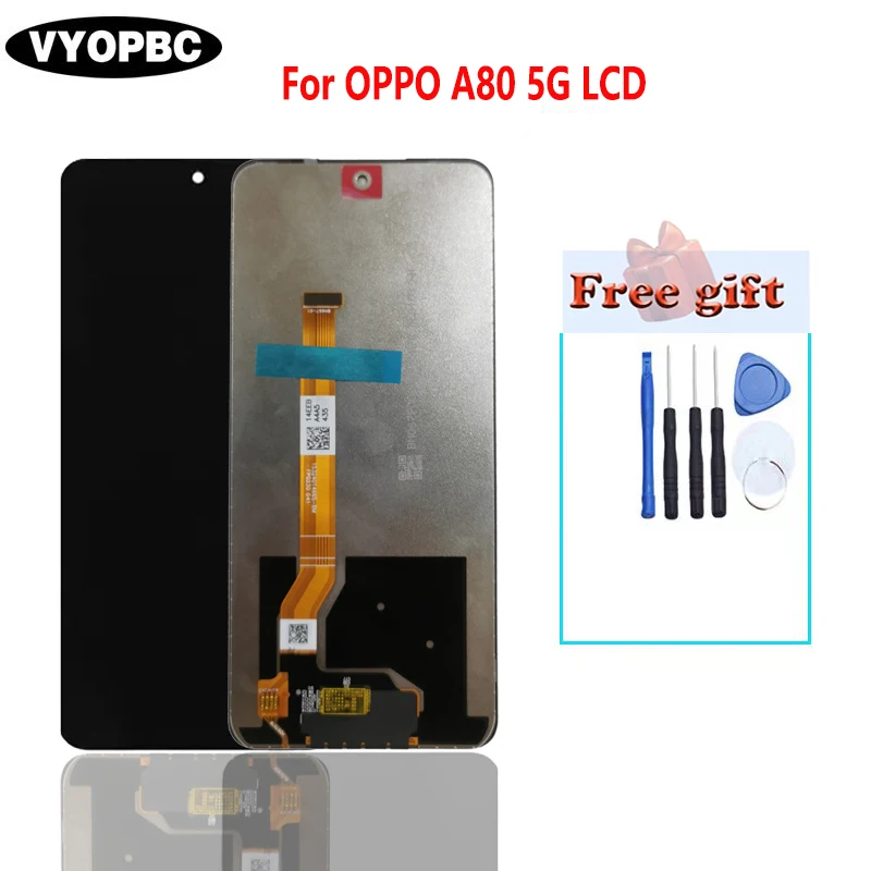 Wyświetlacze LCD 6.67'' do OPPO A80 5G z ramką, panelem dotykowym i digitizerem, zamiennik CPH2639, ekran dotykowy — zdjęcie produktu 2