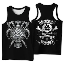 Vintage Tree Of Life symbol Tattoo Raven Tank Top 3D Print Fashion Classic Men Sleeveless Top Summer Hip Hop Style Vests Clothes