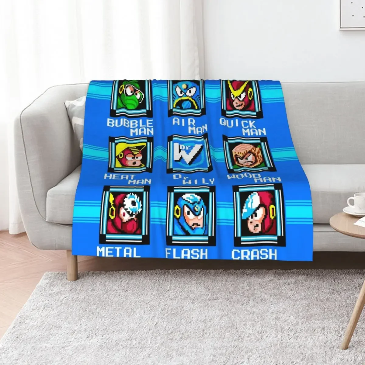 

Megaman 2 Level Screen Throw Blanket Blankets For Baby Cute Plaid Extra Large Throw Blankets Sofas Of Decoration Blankets