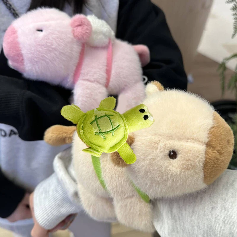 Cute Capybara Plush Doll Clap Circle Toy Capybara Plush Bracelet Stuffed Slap Snap Wristband Toy Funny Hand Ring Party Gift