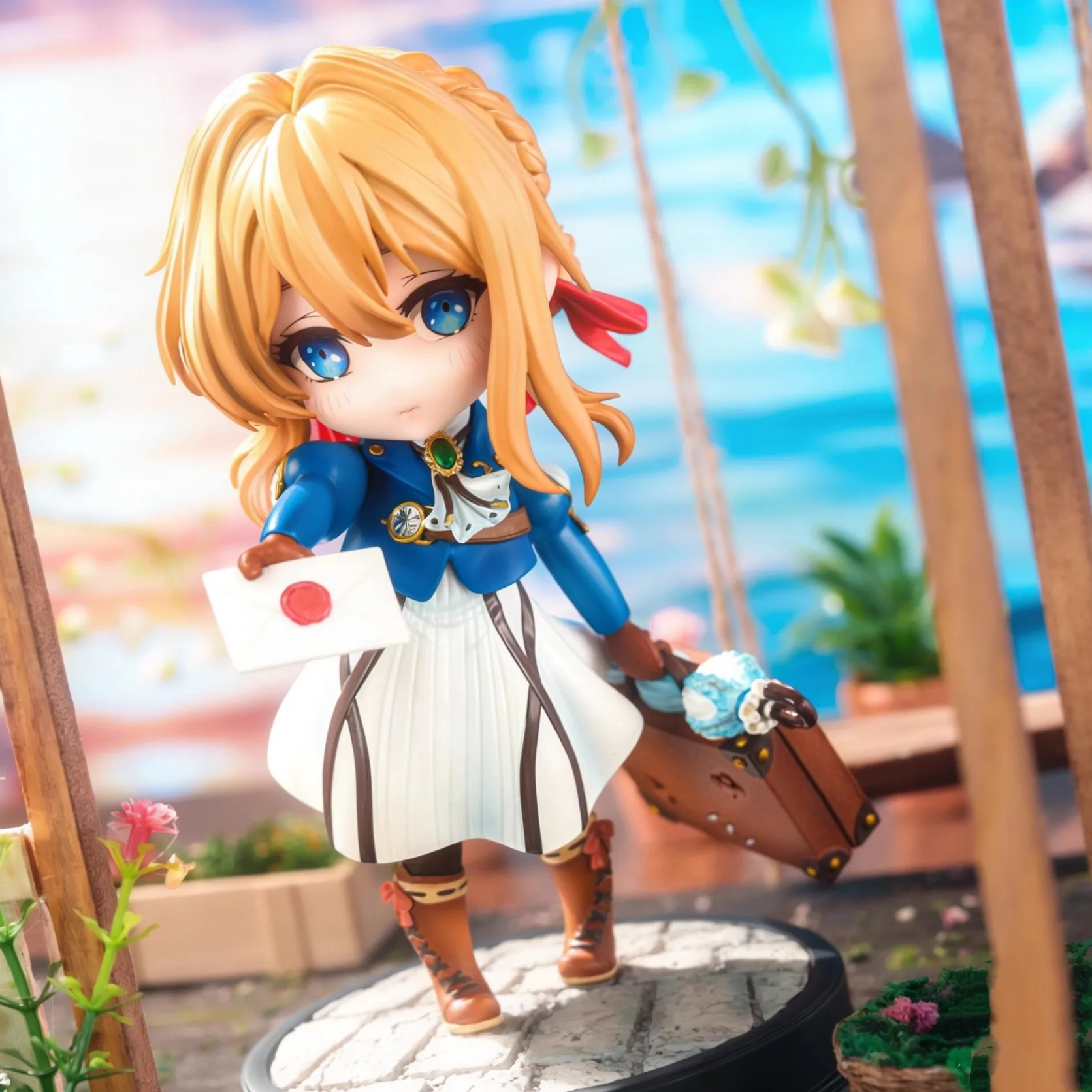 Figura de chica de Anime Violet Evergarden de 18cm, figura de acción VIOLET EVERGARDEN, figura de Weier de jardín eterno, colección de muñecos en miniatura de juguete