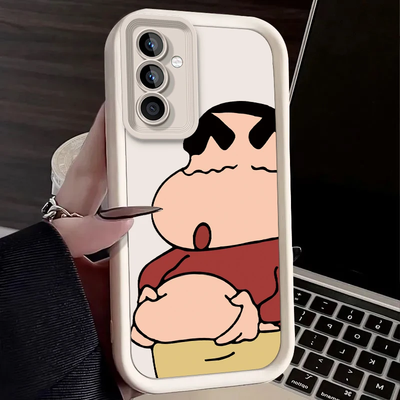 C-Crayon S-ShinChan Case voor Samsung Galaxy A53 A50 A50S A36 A35 A34 A33 A32 A30 A26 A24 A23 A22 A20 A16 A12 4G A06 M55 5G Cover