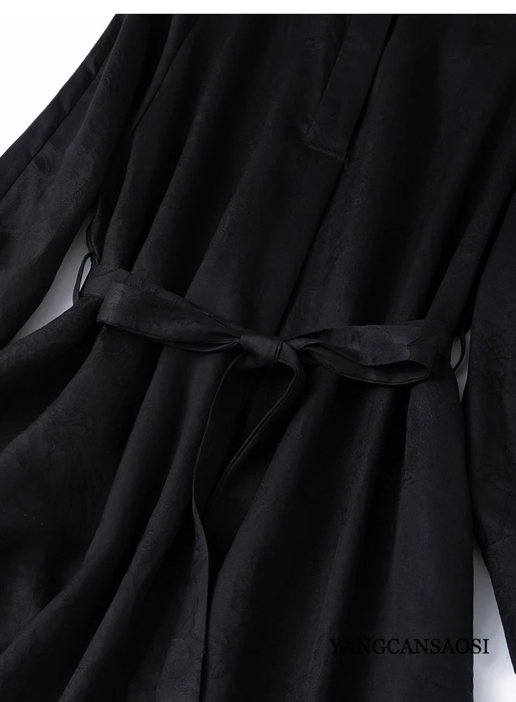 40MM Pesante 100% Seta di gelso naturale Nube profumata Filato Colletto POLO Manica a lanterna Camicia Stile Abito alla moda da donna