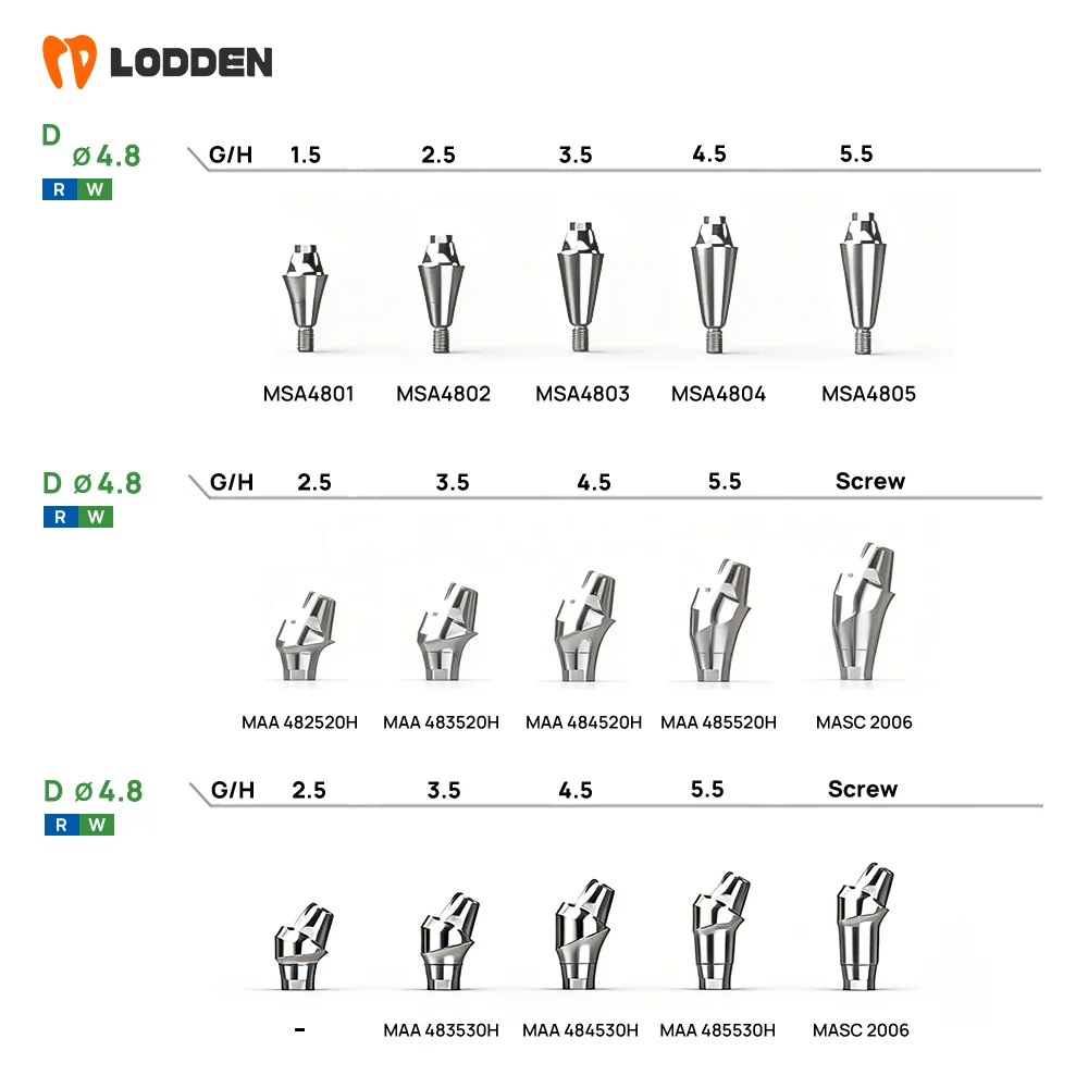 

10pcs Dental Convertible Abutment Accessories for Dio UF R Systems Multi Base Scan Body 3D Analog Healing Cap Impression Coping