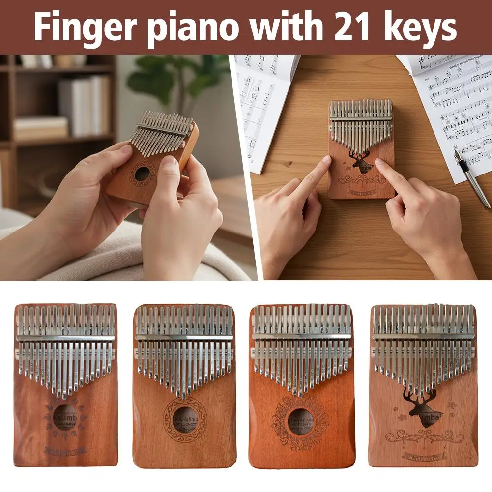 

21 Keys Thumb Piano Calimba Professional Tuned Portable Festival Finger Relaxation Piano Kalimba Beginner's Gift Birthday Z2K3