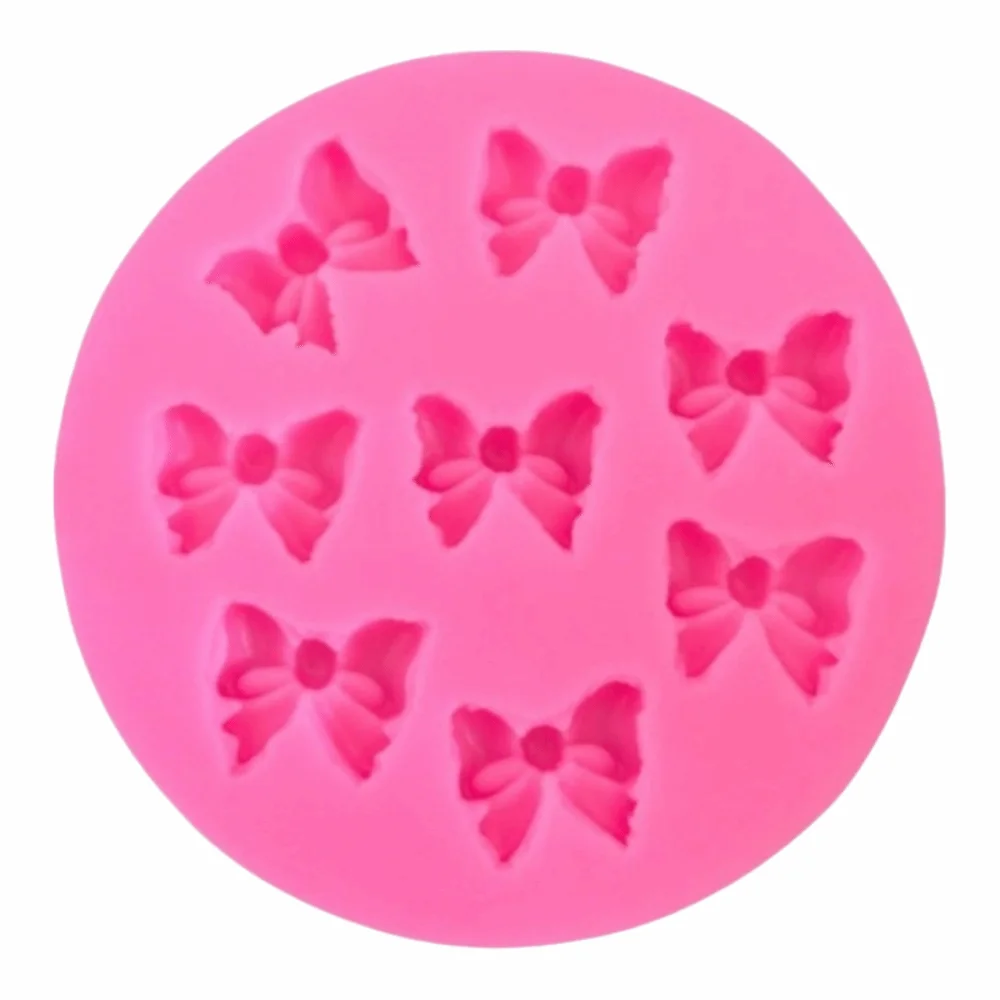 Mini Bows Silicone Fondant Molds DIY Cupcake Topper Cake Pop Accessories Bowknot Decorating Tools Chocolate Candy Baking Mold