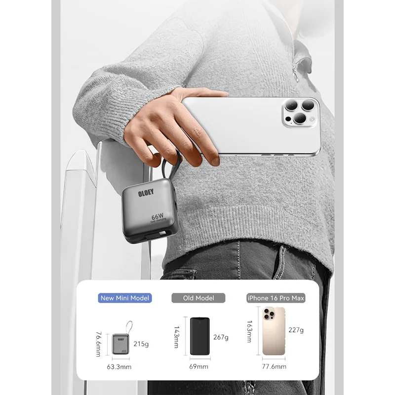 66W 100000mAh Power Bank Fast Charging PD 22W Portable Mini PowerBank for iPhone 17 16 15 Xiaomi External Battery Charger - view 2