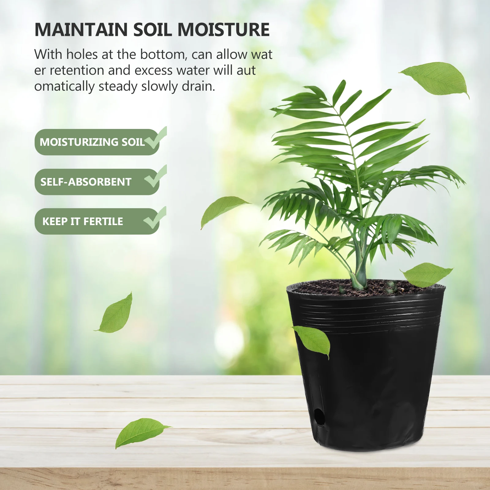 

Seedling Bag Planting Cup Container for Gardening Durable Material Breathable Grow Herbs Succulents Houseplants Vegetables