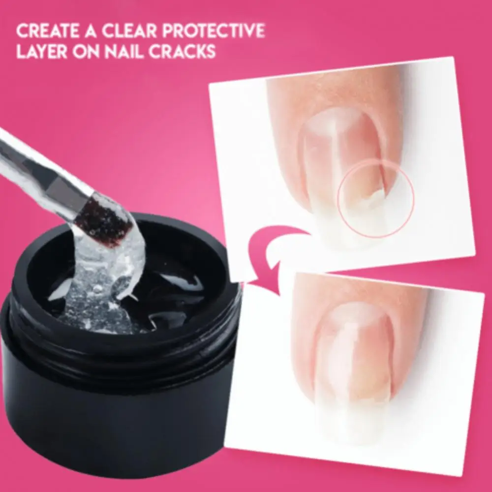 Base Coat Manicure 5ml Cracked Broken Nails Extentions Repair Gel Treatment Instantly fill in and fix nail cracks effectively.