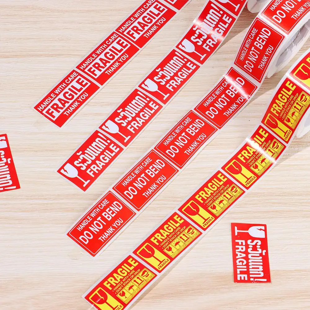 Safety Care Shipping Office Adhesive Shipping Express Label Handle With Care Keep Special Tag Fragile Warning Sticker
