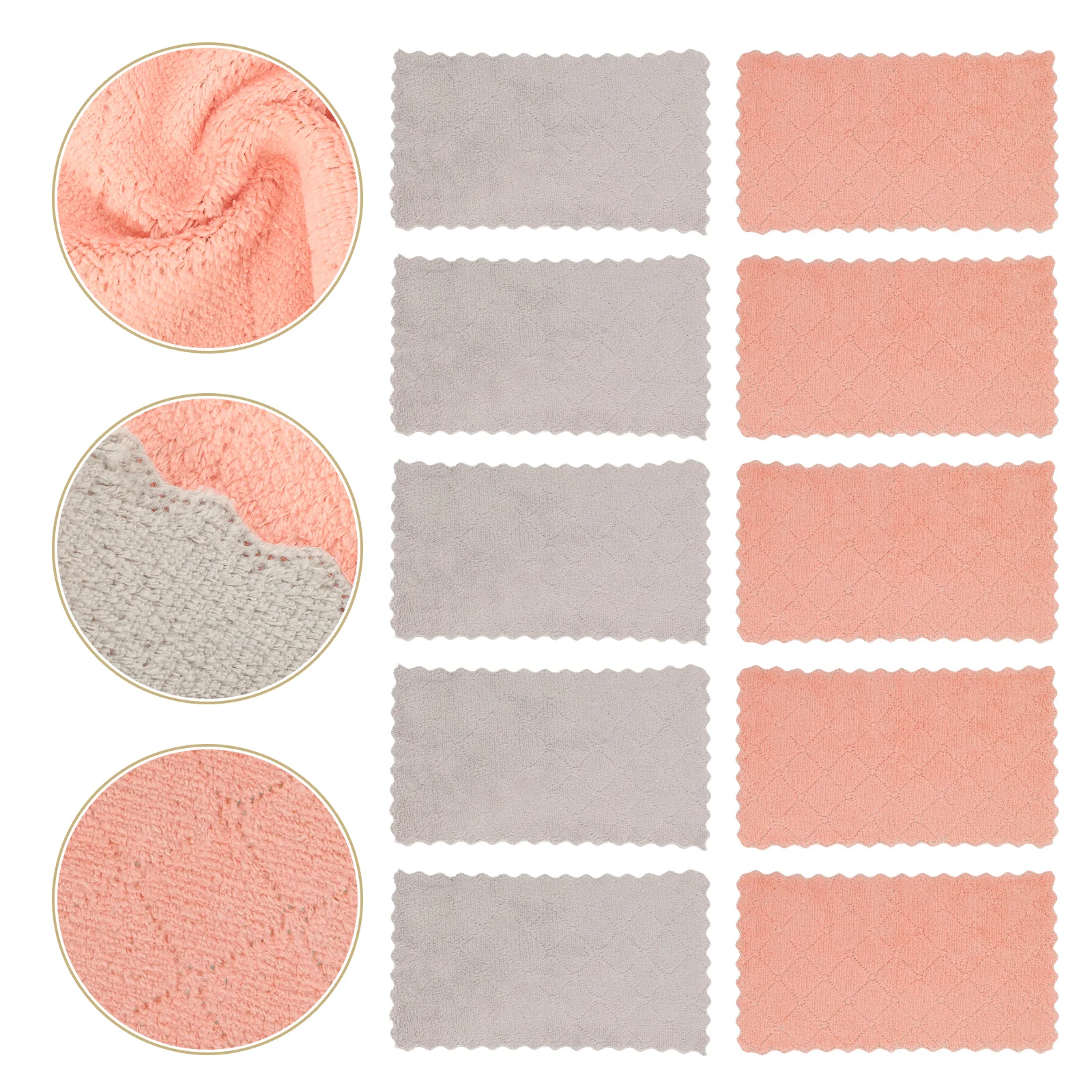

10 Pcs Cleaning Set Cloths Dish Washcloth Multi Purpose Washing Rags Reusable Kitchen for Dishes Dishcloth