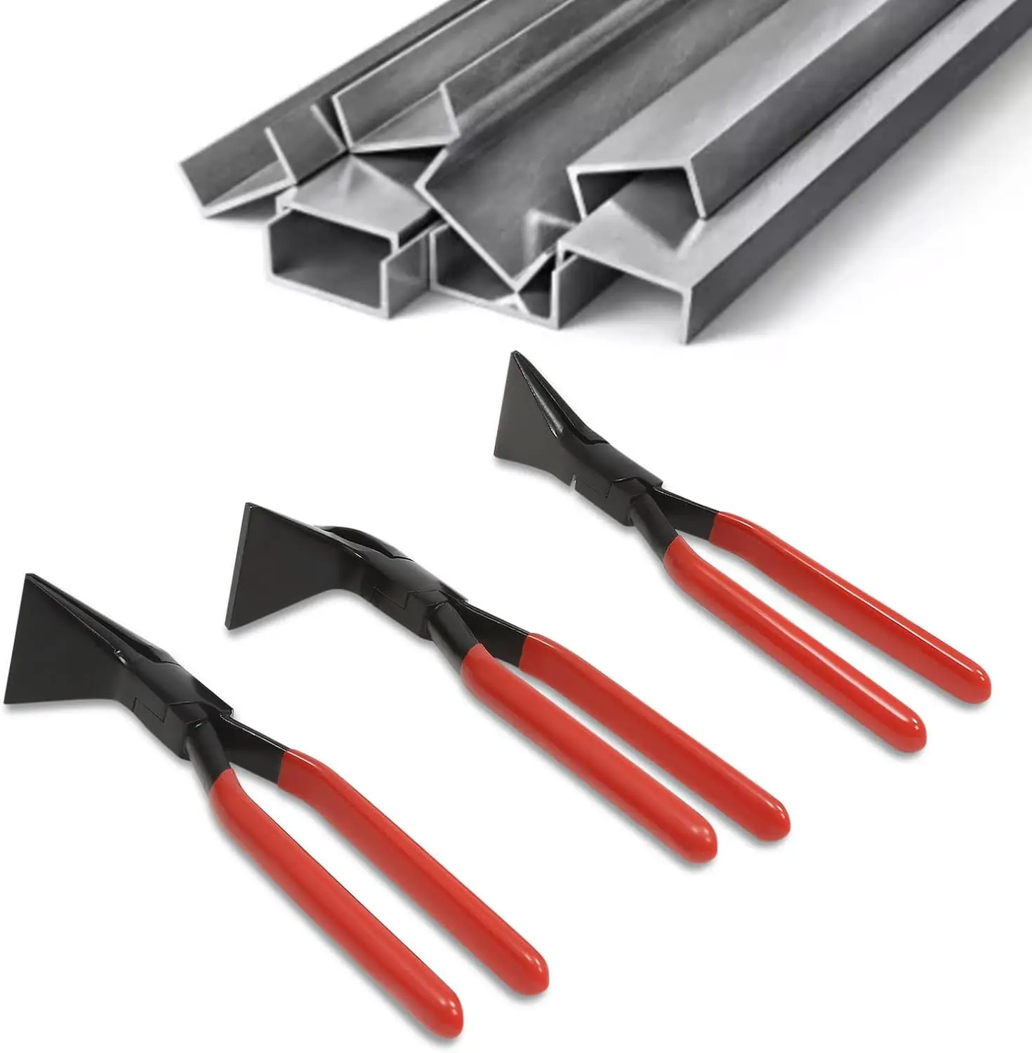 Набор из 3 плоскогубцев для гибки листового металла, ручные швы, прямые и 45 °   & 90 °   Гибочные плоскогубцы для ремонта листового металла