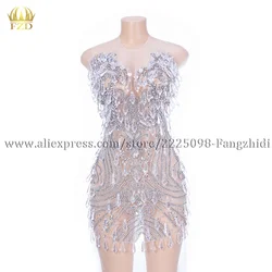 FZD 1 PCS Crystal rhinestone Beaded Stone Applique Designs for Wedding Dress Appliques and Patches for Wedding Evening Dress DIY