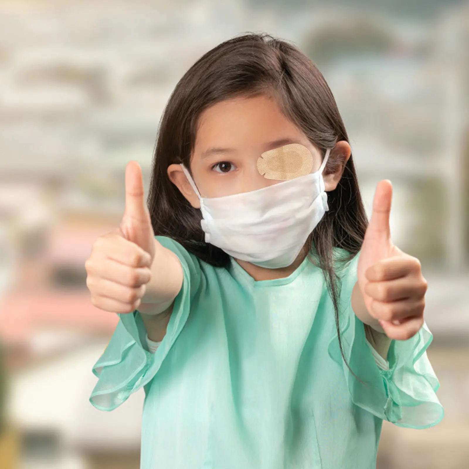 

60Pcs Eye Patch Corrective Breathable Adhesive Lazy Eye Cover Amblyopia Strabismus Treatment Bandages Adhesive Eyeshade